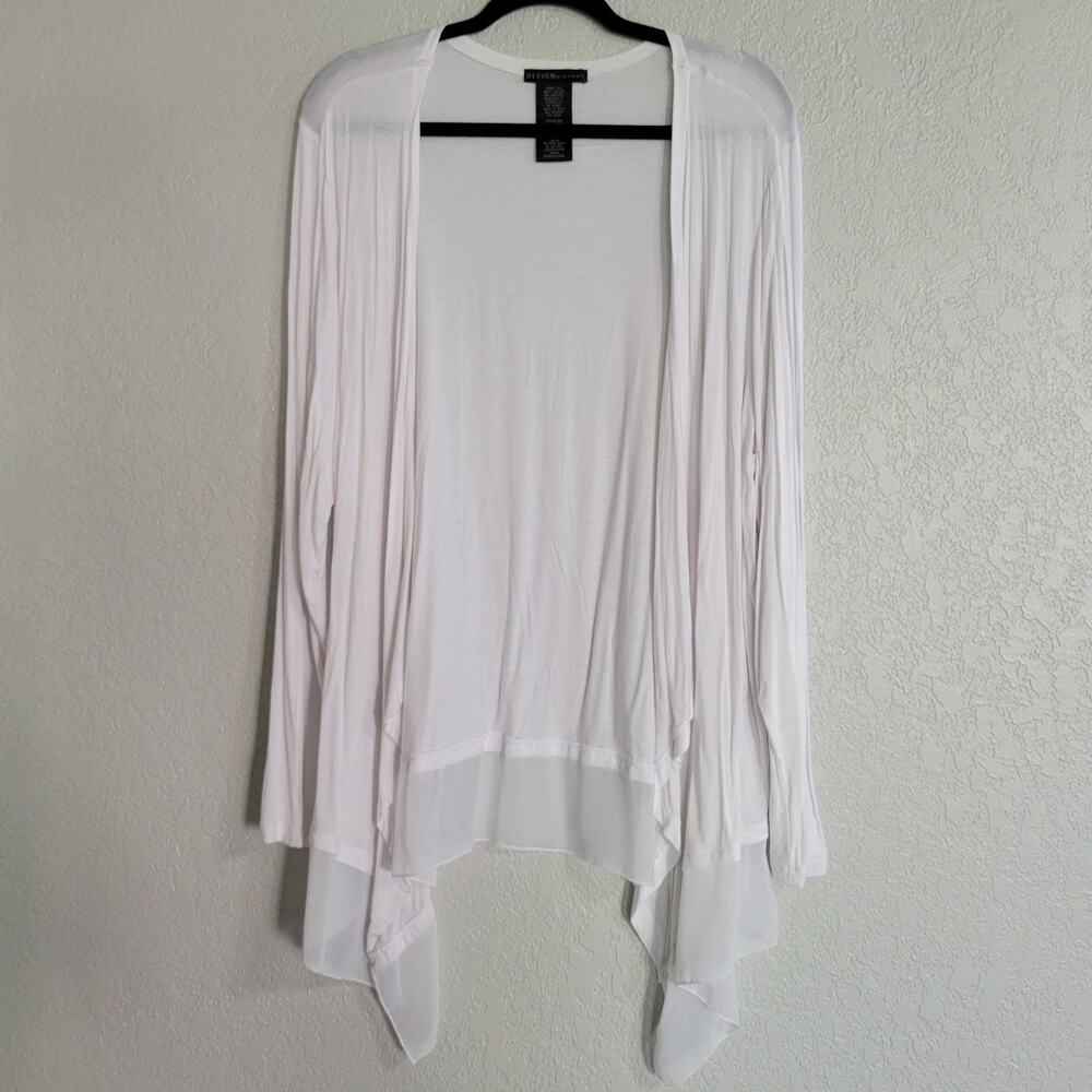 Design History Women's XXL Waterfall Front Open Cardigan Sweater